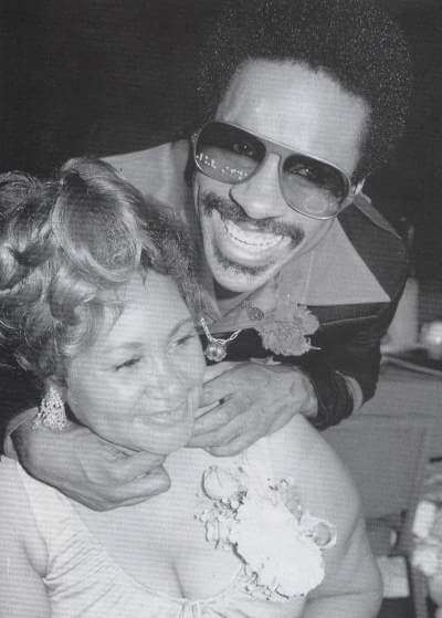 Stevie Wonder and his mother